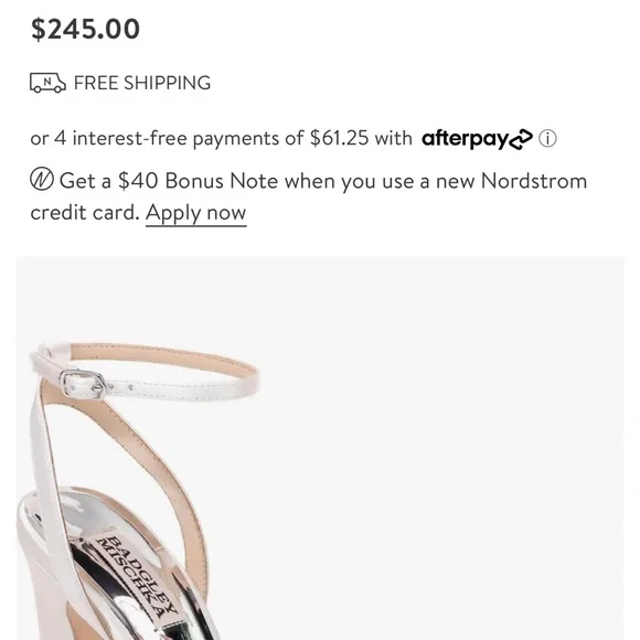 - Badgley Mischka Alexa Rhinestone flower ornament white satin embellished…8.5 - Picture 16 of 16